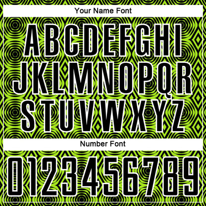 Custom Neon Green Black-White Geometric Shapes Sublimation Soccer Uniform Jersey - Sky-Custom