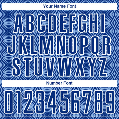 Custom Royal Light Blue-White Geometric Shapes Sublimation Soccer Uniform Jersey - Sky-Custom