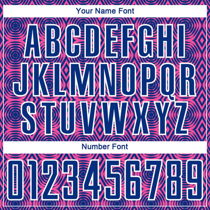 Custom Pink Royal-White Geometric Shapes Sublimation Soccer Uniform Jersey - Sky-Custom