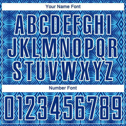 Custom Royal Lakes Blue-White Geometric Shapes Sublimation Soccer Uniform Jersey - Sky-Custom