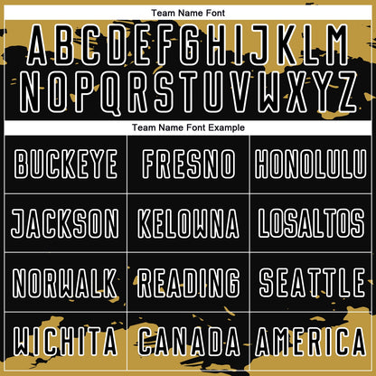 Custom Black Old Gold-White Abstract Fragment Art Sublimation Soccer Uniform Jersey - Sky-Custom
