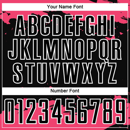 Custom Black Neon Pink-White Abstract Fragment Art Sublimation Soccer Uniform Jersey - Sky-Custom
