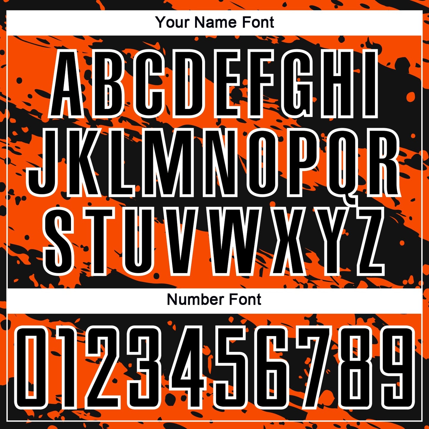 Custom Black Orange-White Splash Sublimation Soccer Uniform Jersey - Sky-Custom