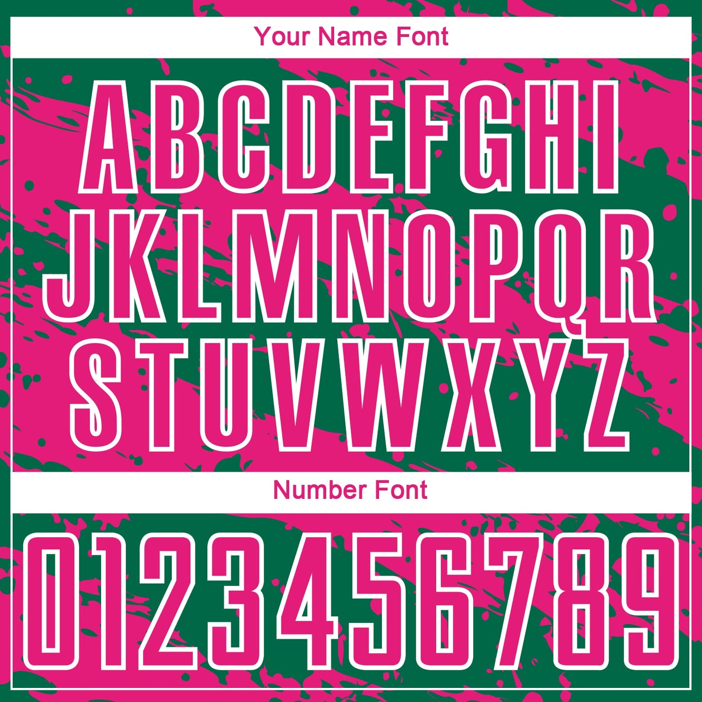 Custom Kelly Green Hot Pink-White Splash Sublimation Soccer Uniform Jersey - Sky-Custom
