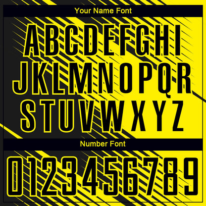 Custom Black Light Yellow Line Sublimation Soccer Uniform Jersey - Sky-Custom