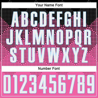 Custom Pink Black-LIght Blue Gradient Square Shape Sublimation Soccer Uniform Jersey - Sky-Custom