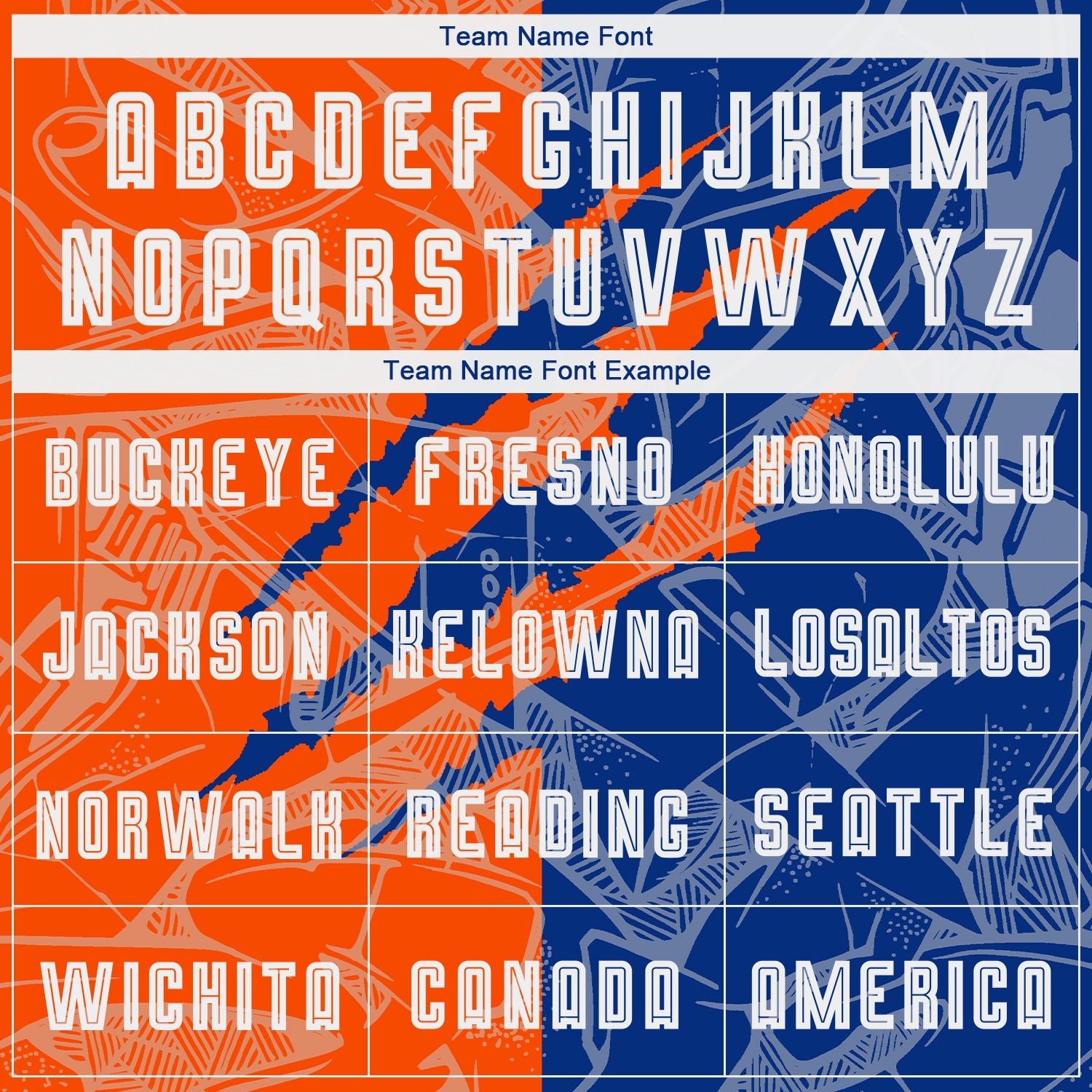 Custom Graffiti Pattern Royal-Orange Scratch Sublimation Soccer Uniform Jersey - Sky-Custom