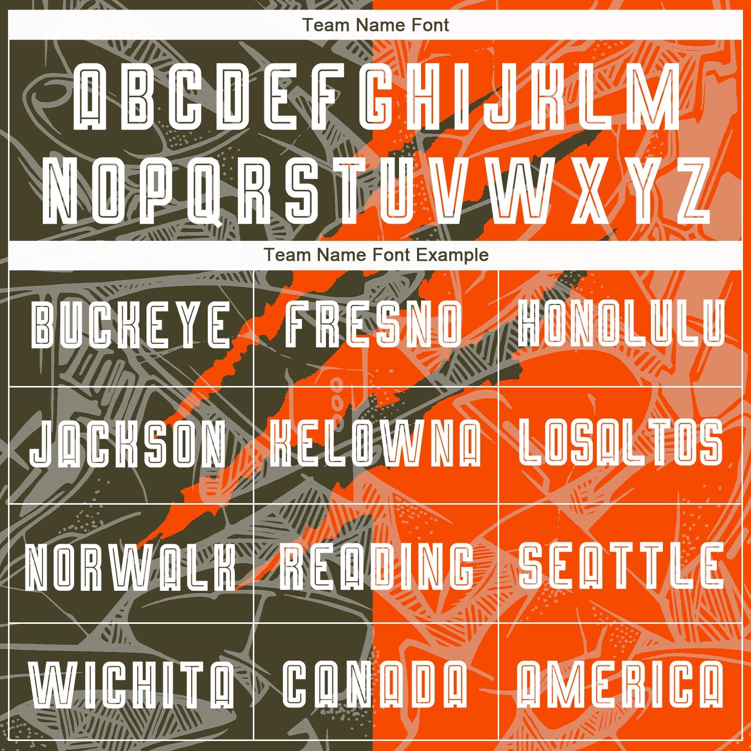 Custom Graffiti Pattern Olive-Orange Scratch Sublimation Soccer Uniform Jersey - Sky-Custom