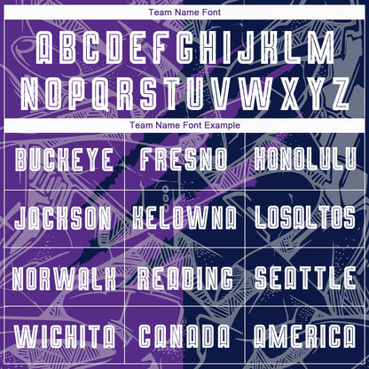 Custom Graffiti Pattern Purple-Navy Scratch Sublimation Soccer Uniform Jersey - Sky-Custom