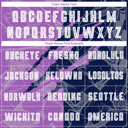 Custom Graffiti Pattern Medium Purple-Navy Scratch Sublimation Soccer Uniform Jersey - Sky-Custom