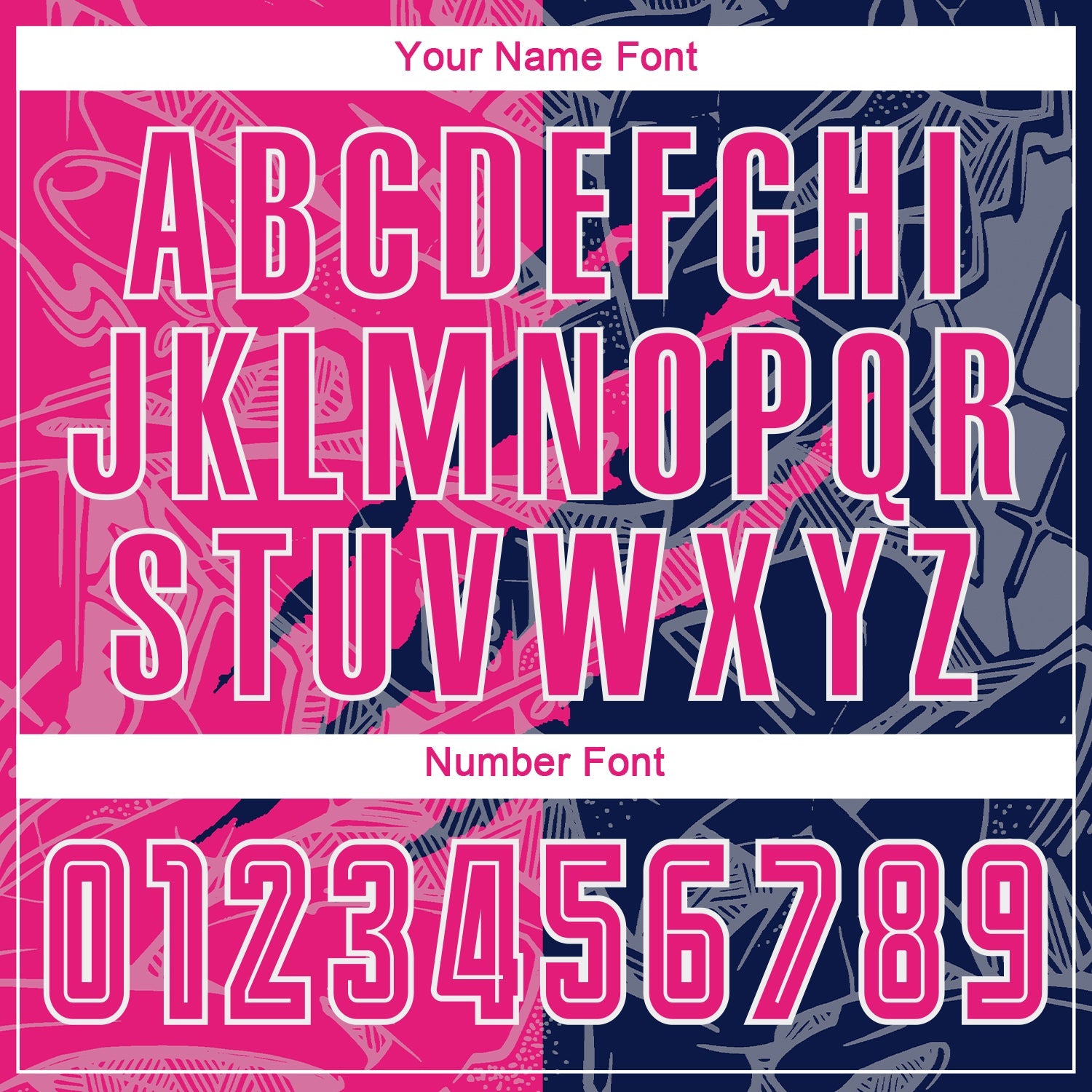 Custom Graffiti Pattern Hot Pink-Navy Scratch Sublimation Soccer Uniform Jersey - Sky-Custom
