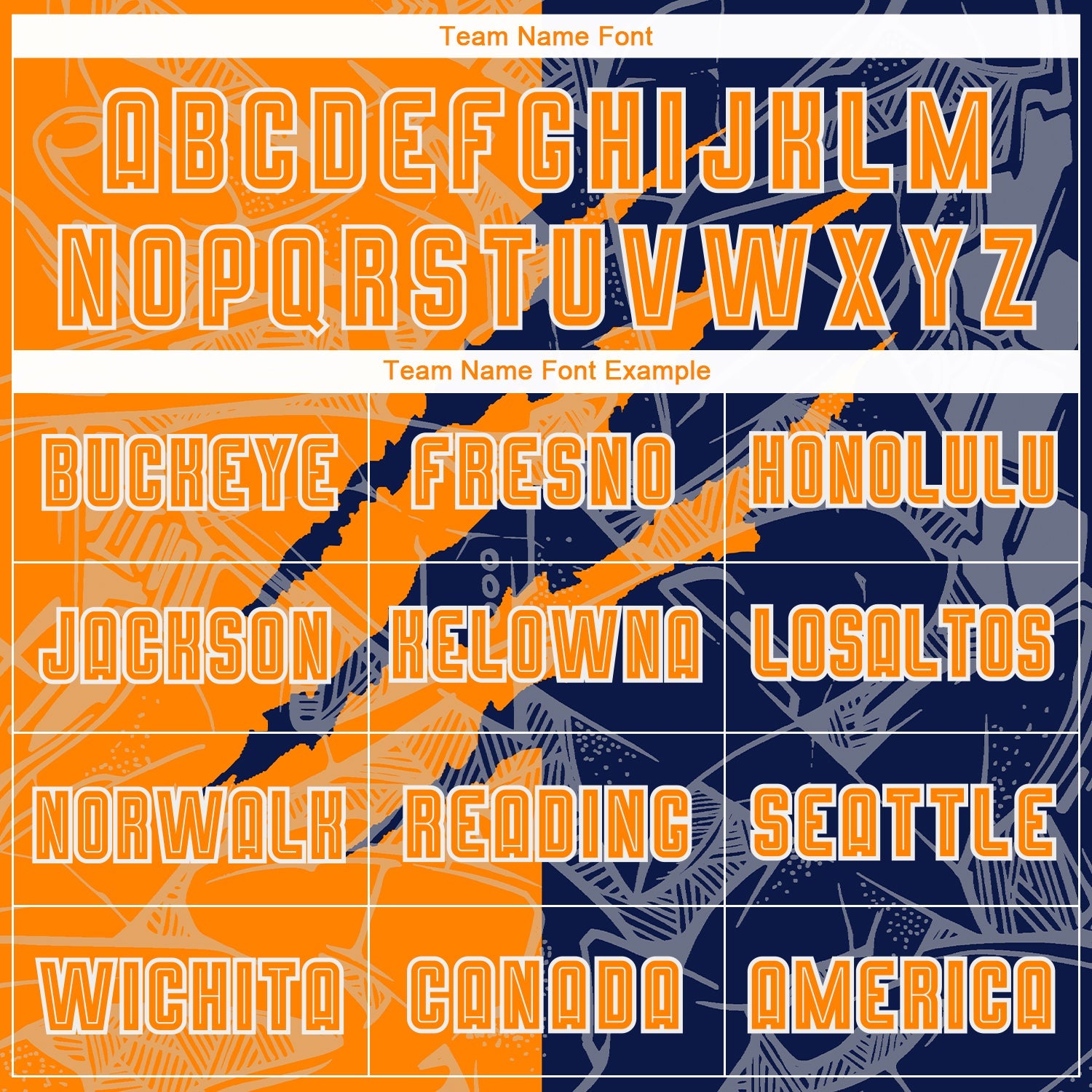 Custom Graffiti Pattern Bay Orange-Navy Scratch Sublimation Soccer Uniform Jersey - Sky-Custom