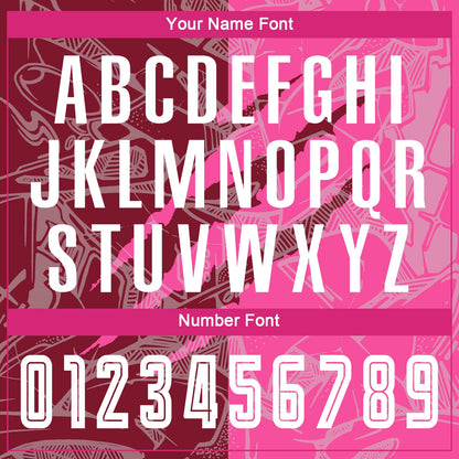 Custom Graffiti Pattern Crimson-Pink Scratch Sublimation Soccer Uniform Jersey - Sky-Custom