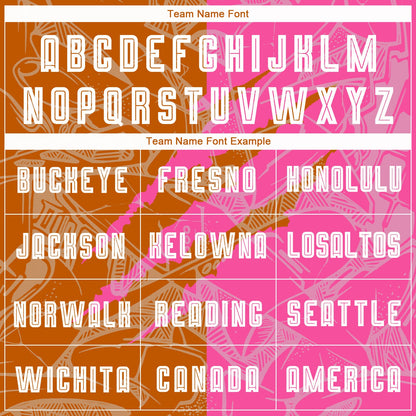 Custom Graffiti Pattern Texas Orange-Pink Scratch Sublimation Soccer Uniform Jersey - Sky-Custom