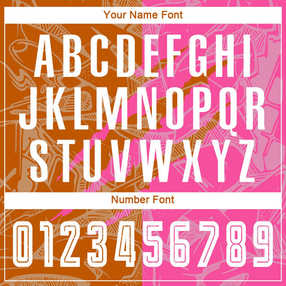 Custom Graffiti Pattern Texas Orange-Pink Scratch Sublimation Soccer Uniform Jersey - Sky-Custom