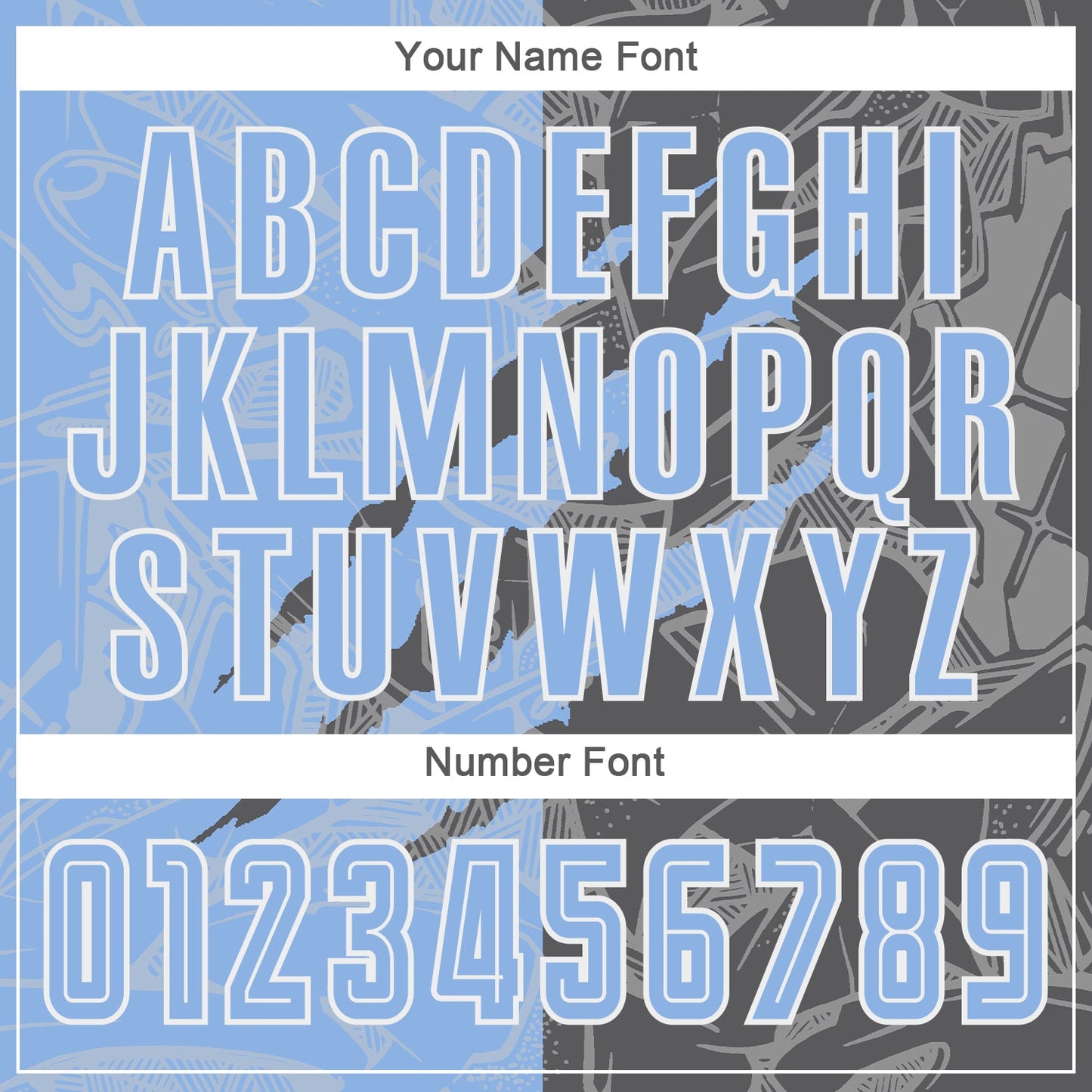 Custom Graffiti Pattern Light Blue-Steel Gray Scratch Sublimation Soccer Uniform Jersey - Sky-Custom