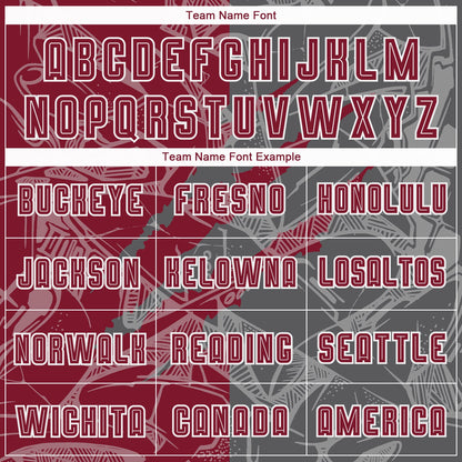 Custom Graffiti Pattern Crimson-Steel Gray Scratch Sublimation Soccer Uniform Jersey - Sky-Custom