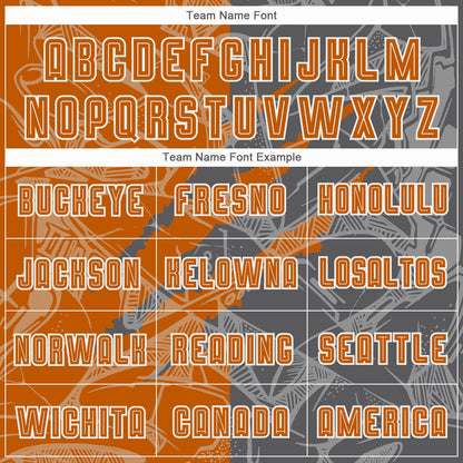 Custom Graffiti Pattern Texas Orange-Steel Gray Scratch Sublimation Soccer Uniform Jersey - Sky-Custom