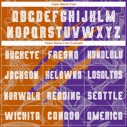 Custom Graffiti Pattern Texas Orange-Purple Scratch Sublimation Soccer Uniform Jersey - Sky-Custom