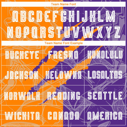 Custom Graffiti Pattern Bay Orange-Purple Scratch Sublimation Soccer Uniform Jersey - Sky-Custom