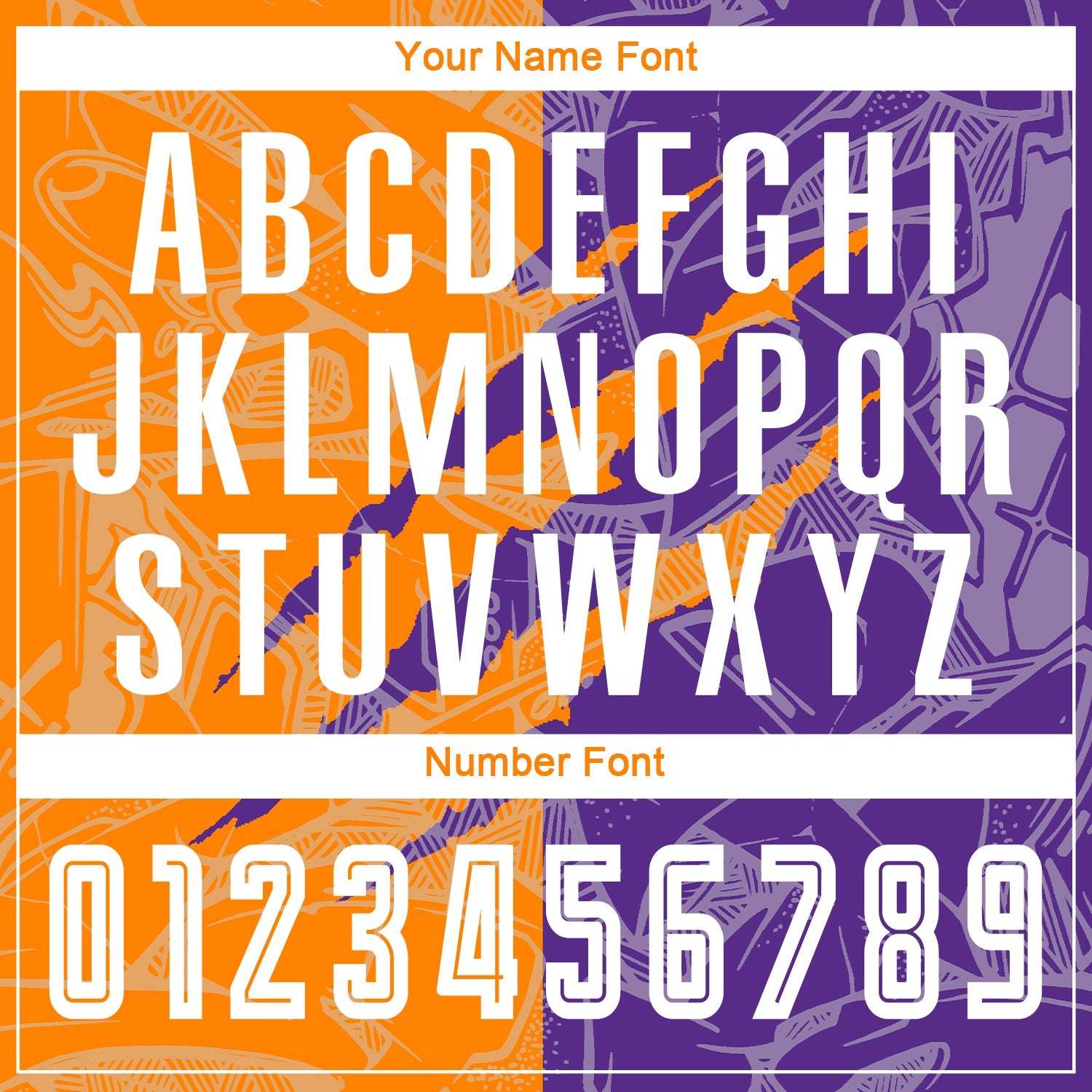 Custom Graffiti Pattern Bay Orange-Purple Scratch Sublimation Soccer Uniform Jersey - Sky-Custom