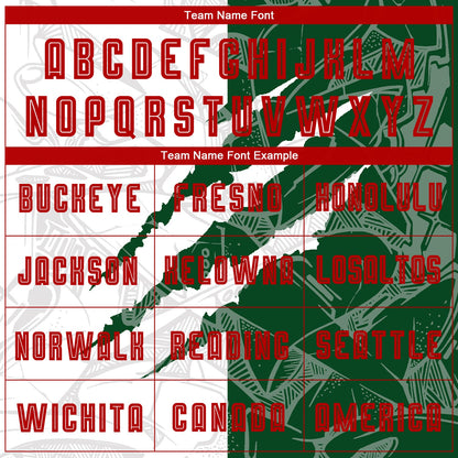 Custom Graffiti Pattern Red-Green Scratch Sublimation Soccer Uniform Jersey - Sky-Custom