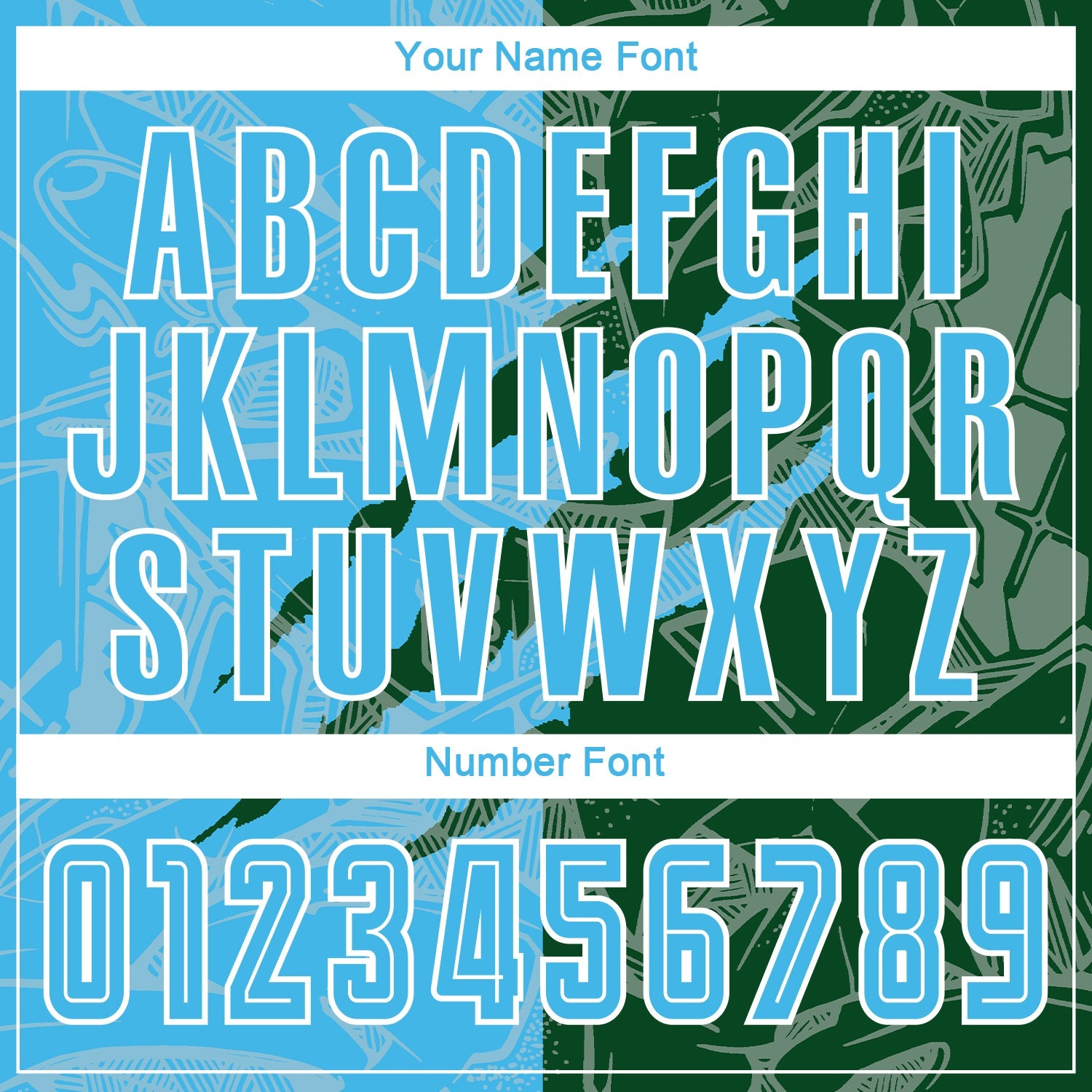 Custom Graffiti Pattern Sky Blue-Green Scratch Sublimation Soccer Uniform Jersey - Sky-Custom