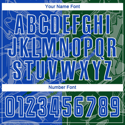 Custom Graffiti Pattern Thunder Blue-Green Scratch Sublimation Soccer Uniform Jersey - Sky-Custom