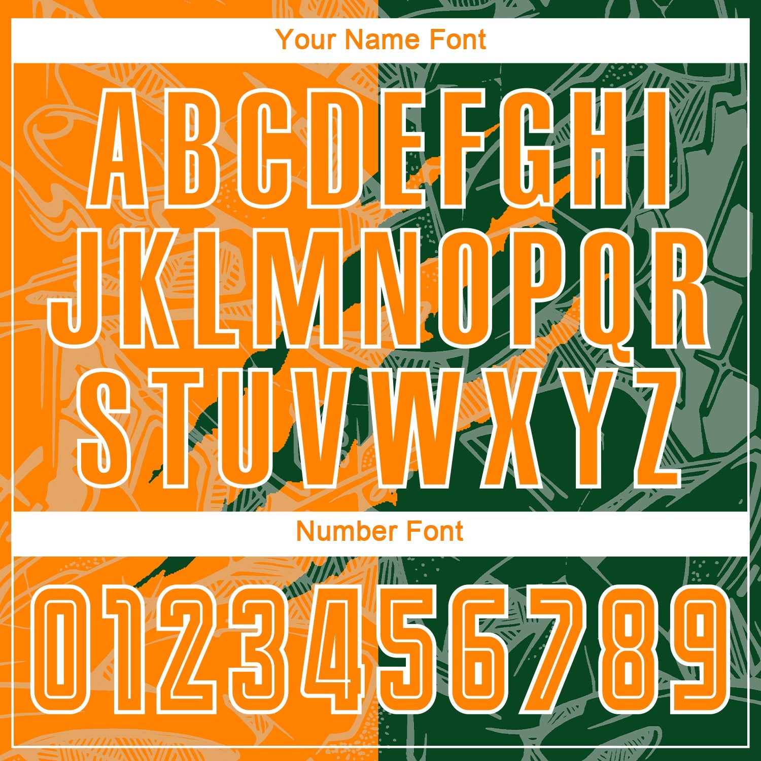 Custom Graffiti Pattern Bay Orange-Green Scratch Sublimation Soccer Uniform Jersey - Sky-Custom