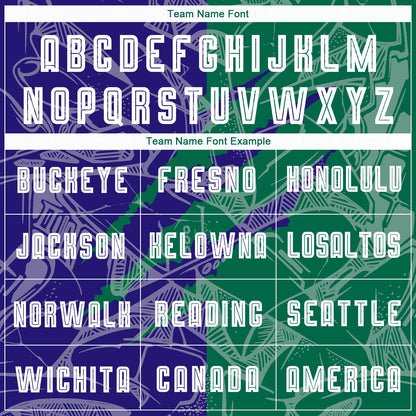 Custom Graffiti Pattern Dark Purple-Kelly Green Scratch Sublimation Soccer Uniform Jersey - Sky-Custom