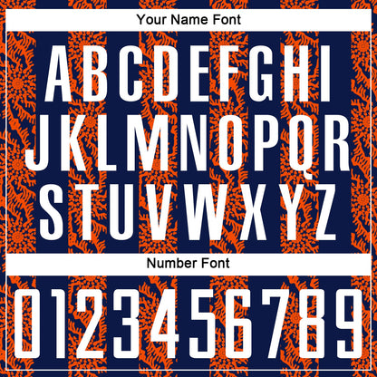 Custom Navy White-Orange Abstract Shape Sublimation Soccer Uniform Jersey - Sky-Custom