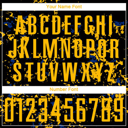Custom Black Gold-Royal Abstract Fragment Art Sublimation Soccer Uniform Jersey - Sky-Custom