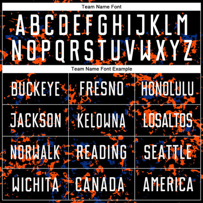 Custom Black Orange-Royal Abstract Fragment Art Sublimation Soccer Uniform Jersey - Sky-Custom