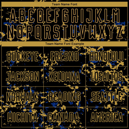 Custom Black Old Gold-Royal Abstract Fragment Art Sublimation Soccer Uniform Jersey - Sky-Custom