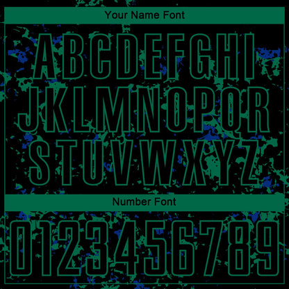 Custom Black Kelly Green-Royal Abstract Fragment Art Sublimation Soccer Uniform Jersey - Sky-Custom