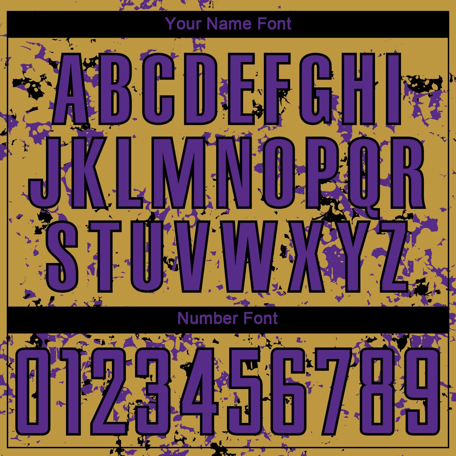 Custom Old Gold Purple-Black Abstract Fragment Art Sublimation Soccer Uniform Jersey - Sky-Custom