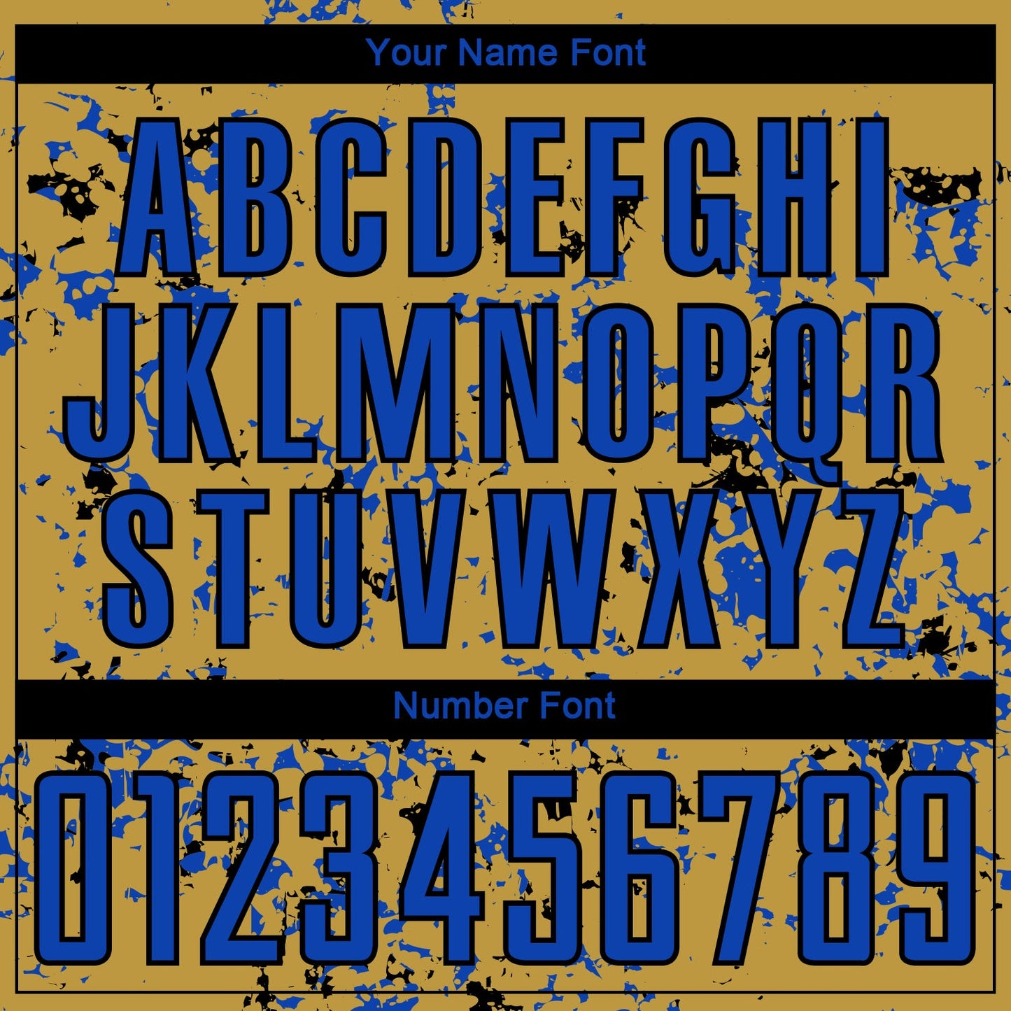 Custom Old Gold Thunder Blue-Black Abstract Fragment Art Sublimation Soccer Uniform Jersey - Sky-Custom