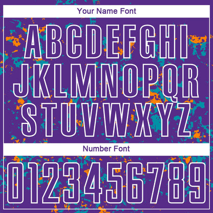 Custom Purple Bay Orange-Teal Abstract Fragment Art Sublimation Soccer Uniform Jersey - Sky-Custom