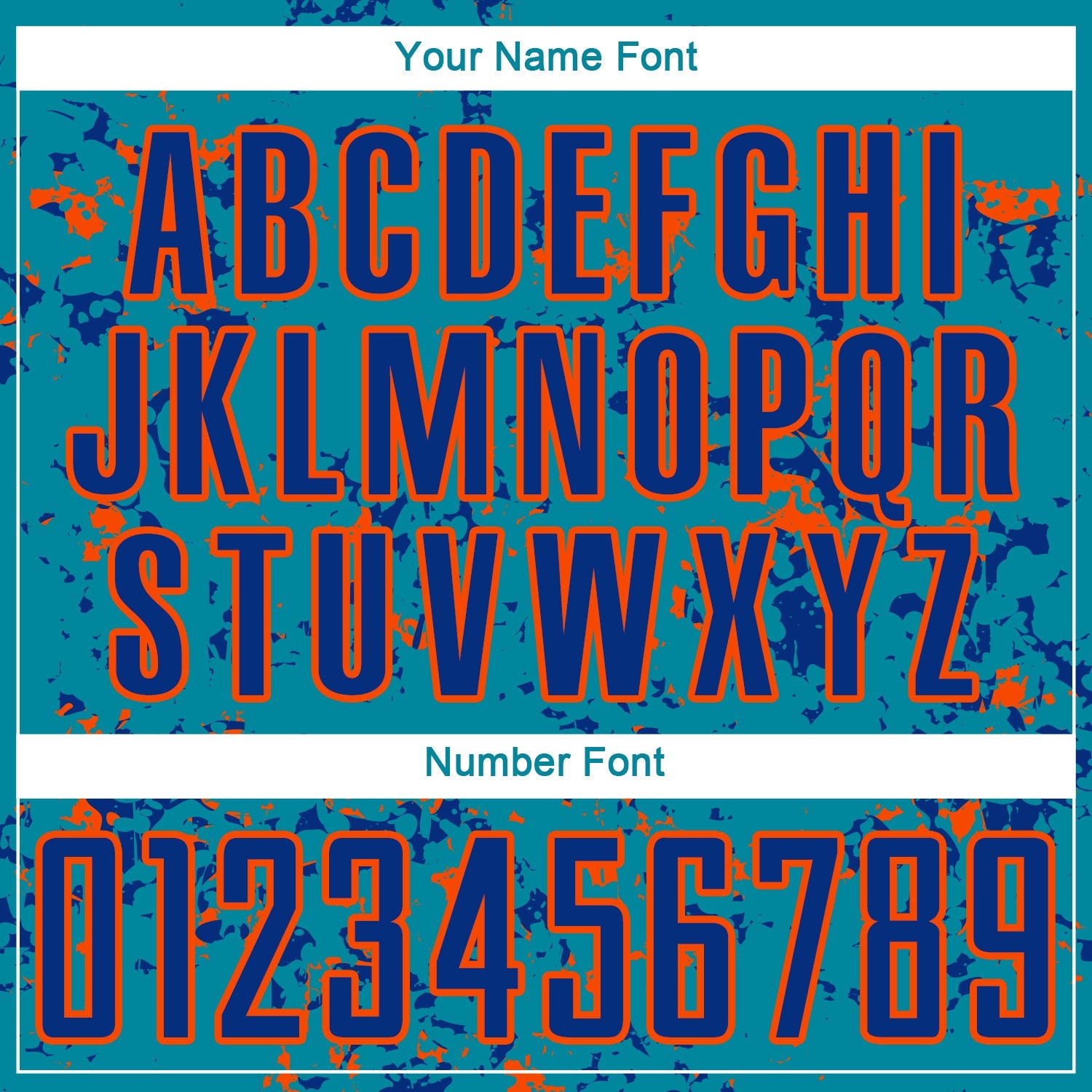 Custom Teal Royal-Orange Abstract Fragment Art Sublimation Soccer Uniform Jersey - Sky-Custom