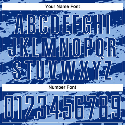 Custom Royal Light Blue-White Splash Sublimation Soccer Uniform Jersey - Sky-Custom