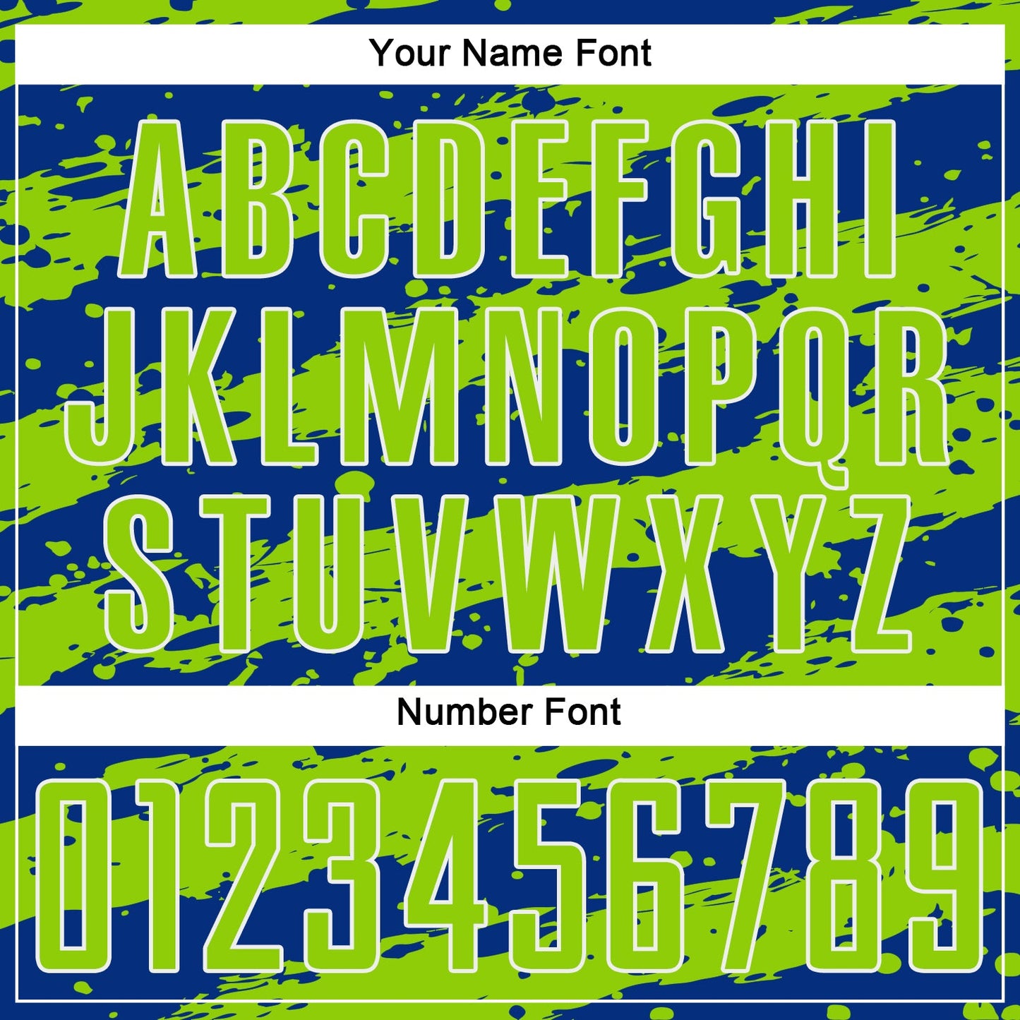 Custom Royal Neon Green-White Splash Sublimation Soccer Uniform Jersey - Sky-Custom