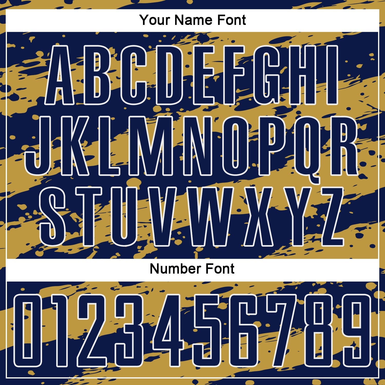 Custom Navy Old Gold-White Splash Sublimation Soccer Uniform Jersey - Sky-Custom