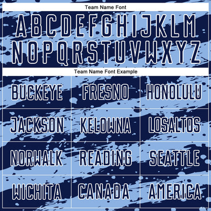 Custom Navy Light Blue-White Splash Sublimation Soccer Uniform Jersey - Sky-Custom