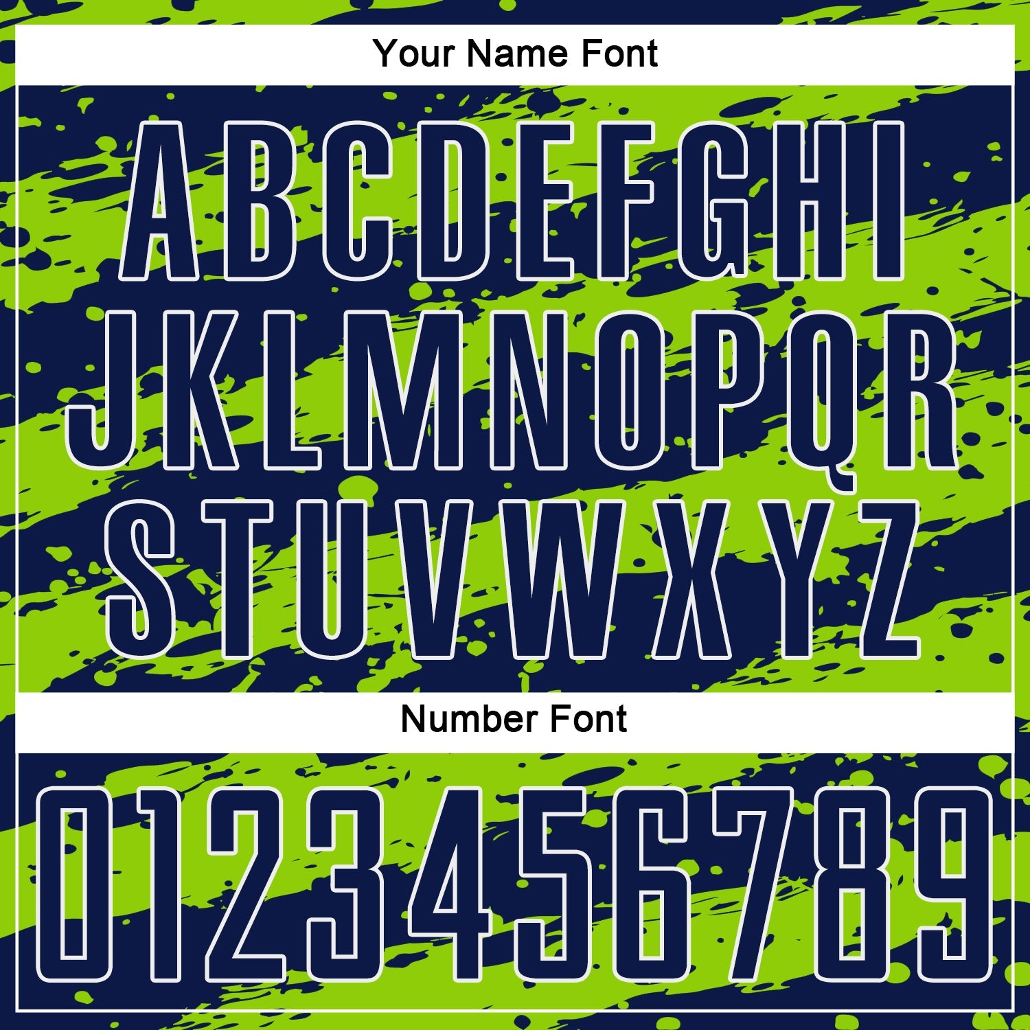 Custom Navy Neon Green-White Splash Sublimation Soccer Uniform Jersey - Sky-Custom