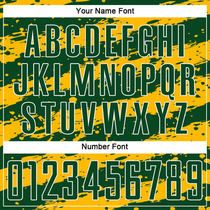 Custom Green Gold-White Splash Sublimation Soccer Uniform Jersey - Sky-Custom