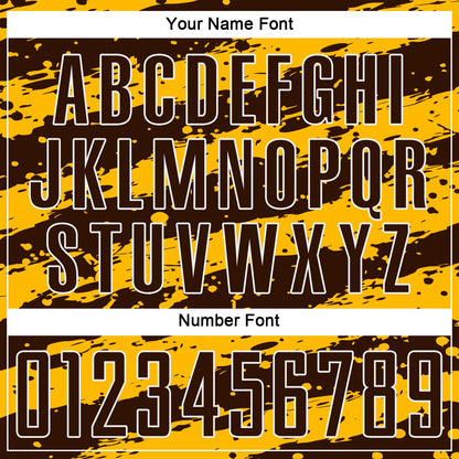 Custom Gold Brown-White Splash Sublimation Soccer Uniform Jersey - Sky-Custom