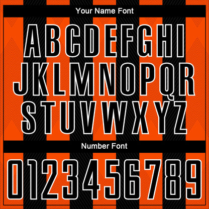 Custom Black Orange-White Line Sublimation Soccer Uniform Jersey - Sky-Custom
