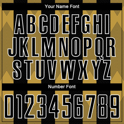 Custom Black Old Gold-White Line Sublimation Soccer Uniform Jersey - Sky-Custom