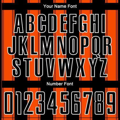 Custom Black Orange-White Line Sublimation Soccer Uniform Jersey - Sky-Custom