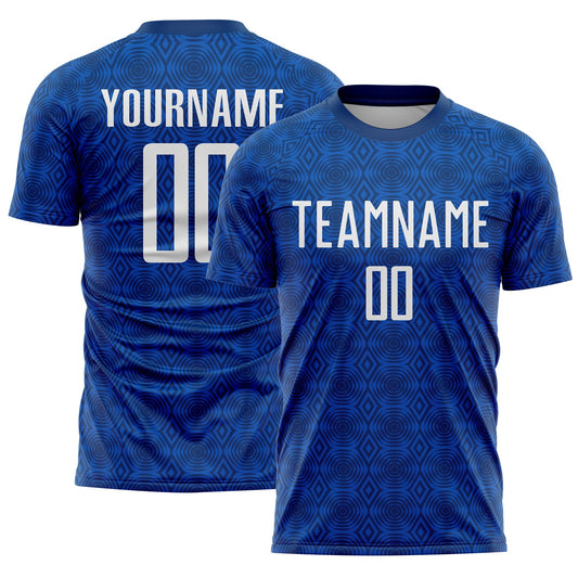 Custom US Navy Blue Black Geometric Shapes Sublimation Soccer Uniform Jersey - Sky-Custom